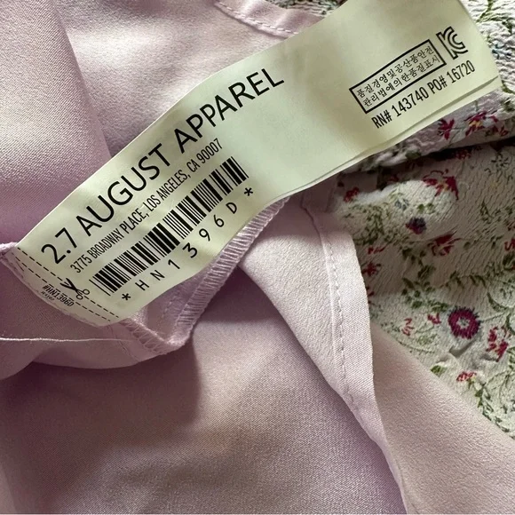 NWT TUCKERNUCK Hyacinth House Lilac Ruched Neck Cali Midi Dress Size Small S - Picture 12 of 13